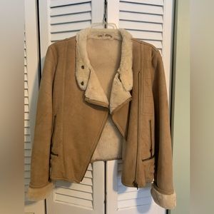Danier genuine shearling moto jacket.